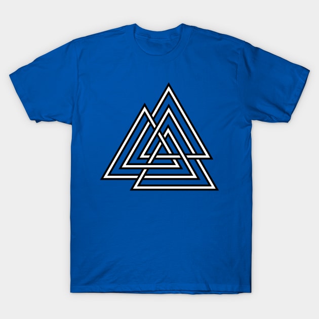 Valknut Knot Old Symbol Of Interlaced Triangles 1 T-Shirt by taiche